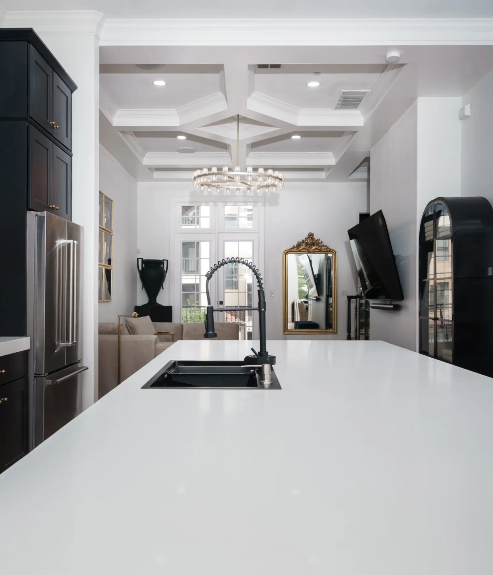 Private rooftop terrace with pergola